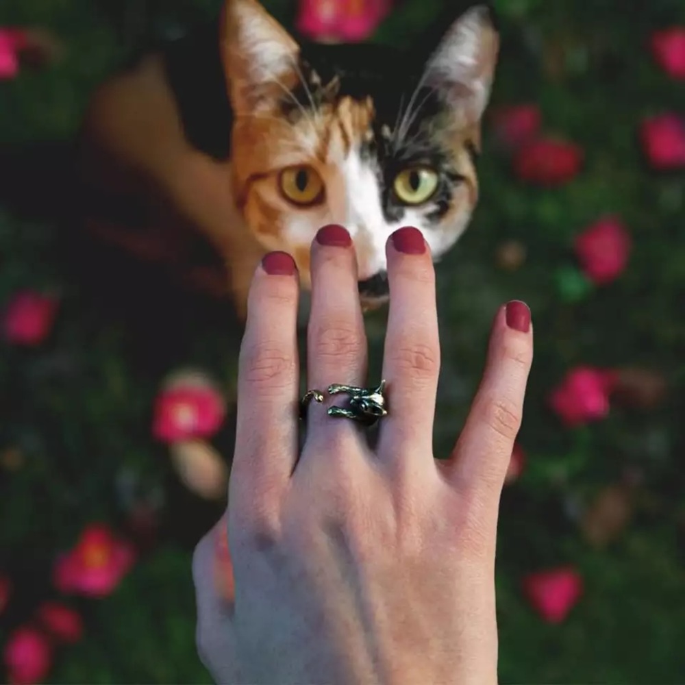 Kitty Cat Adjustable Ring - Picture 2 of 3
